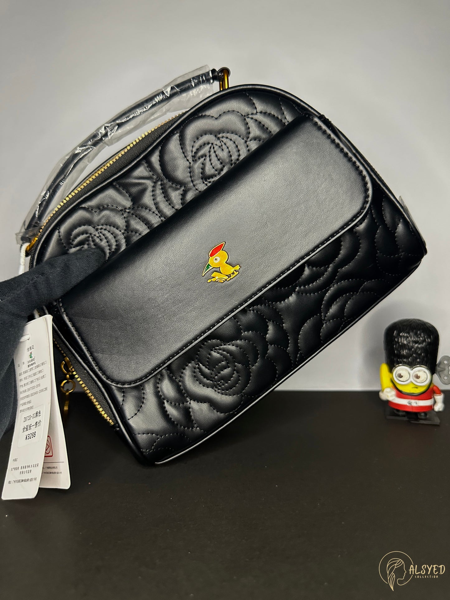Classic Black Leather Handbag | Al Syed Collection