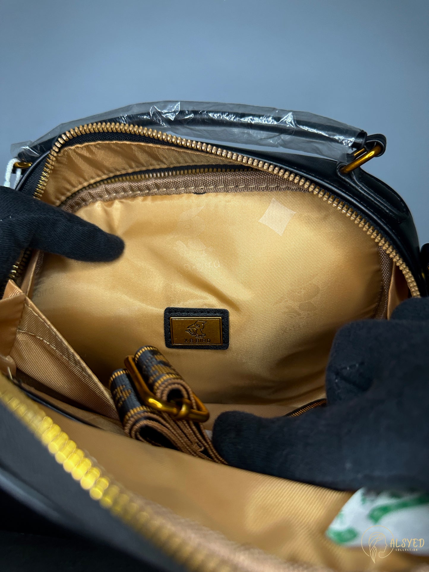 Classic Black Leather Handbag | Al Syed Collection