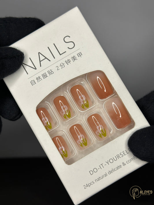 Cute & Colorful Nail Set – Pack of 24 - Peachy Flora