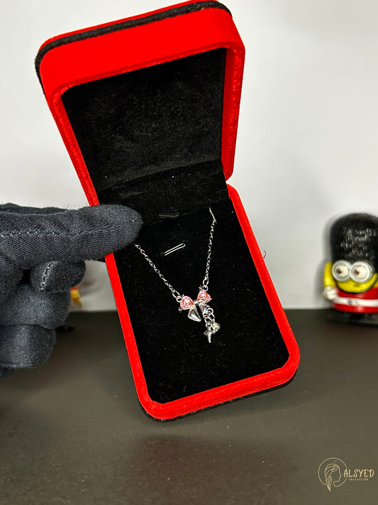 Elegant Shine – Minimalist Lightweight Cupid Bow Heart Necklace