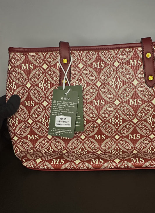 Elegant Red Tote Office Bag for Women | Al Syed Collection