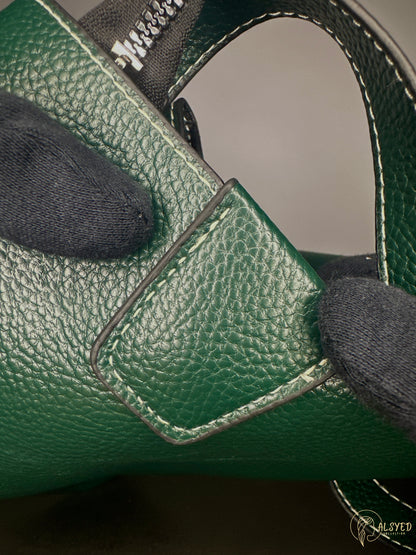 Olive Green Classic Flap Bag For Women | Al Syed Collection